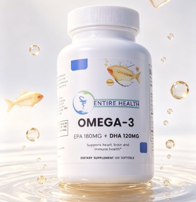 Omega-3 EPA 180mg + DHA 120mg - Entire Health Supplements
